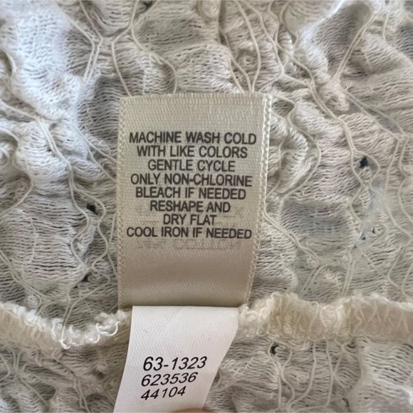 J Jill Blouse L Cream Long sleeve Round Neck Stretch Pull Over - Picture 12 of 14